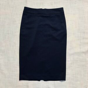 Worn once Namu Korean pencil skirt with zip, navy blue